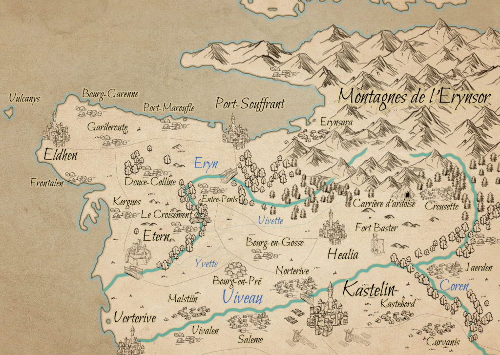 Cartographie fantasy du monde de l'Eveil 1 Rien qu'un pion